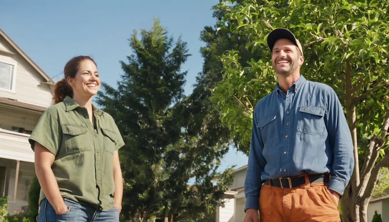 A homeowner talking with a local tree provider in the Overland Park area